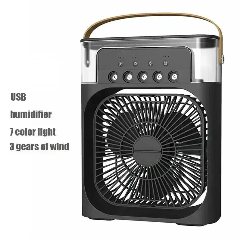 Stay Cool and Comfortable with the 3-in-1 Portable Air Cooler Fan: Humidifier, LED Night Light, and Personal Air Conditioner for Home and Office