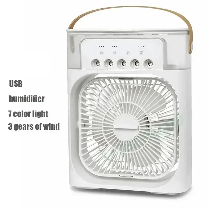 Stay Cool and Comfortable with the 3-in-1 Portable Air Cooler Fan: Humidifier, LED Night Light, and Personal Air Conditioner for Home and Office